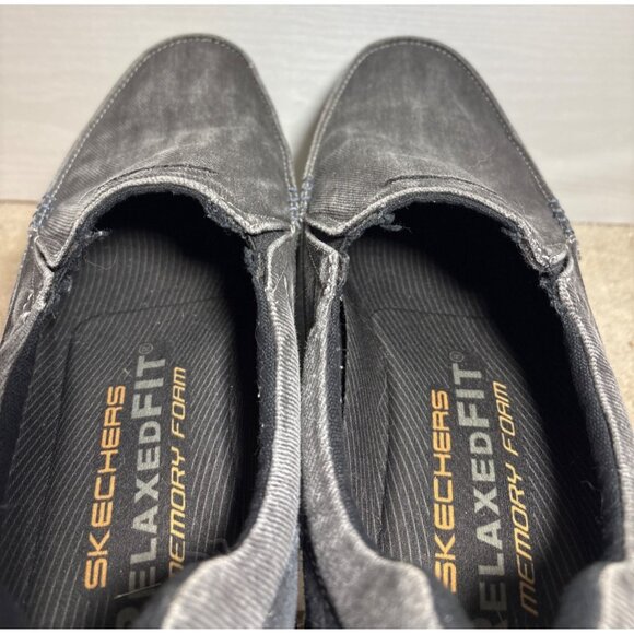 Mens Skechers Sz 11 Avillo Relaxed Fit Memory Foam Slip-on Loafer Shoes Black 64 - Picture 10 of 14